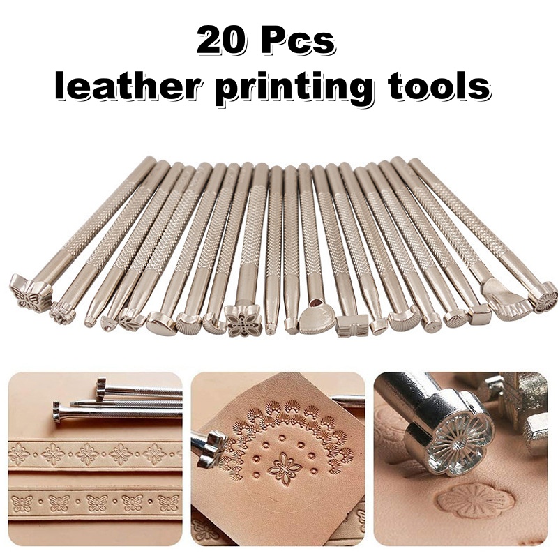 Leatherwork Tool Kit - Set di 20 Utensili per Incisione