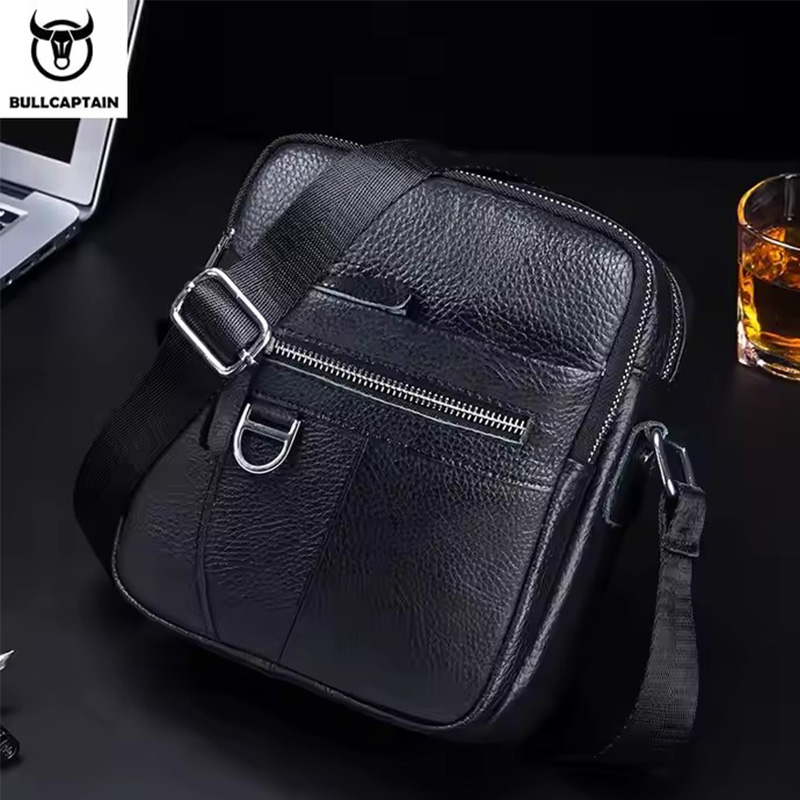 Leatherwork Letters - BULLCAPTAIN Borsa a tracolla in pelle