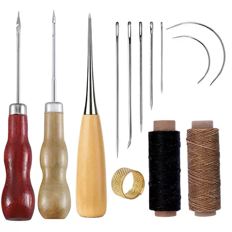 Leatherwork Tool Kit - 13 pezzi set da cucito in