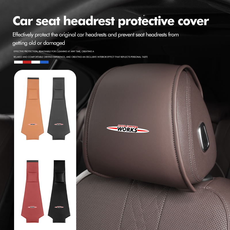 Leather Work For Car - Copri Poggiatesta in Pelle per Sedile