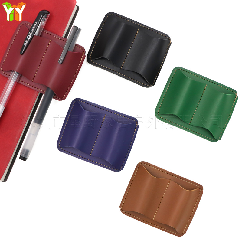 Leather Work Notepad - Portapenne portatile in pelle PU, clip
