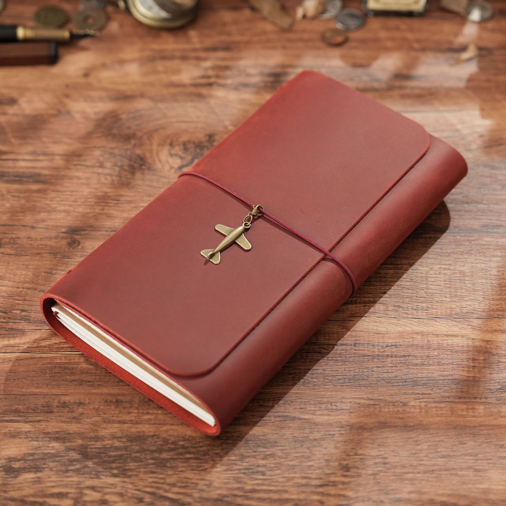 Leather Work Notepad - Nuovo Arrivo: Taccuino da Viaggio Pieghevole