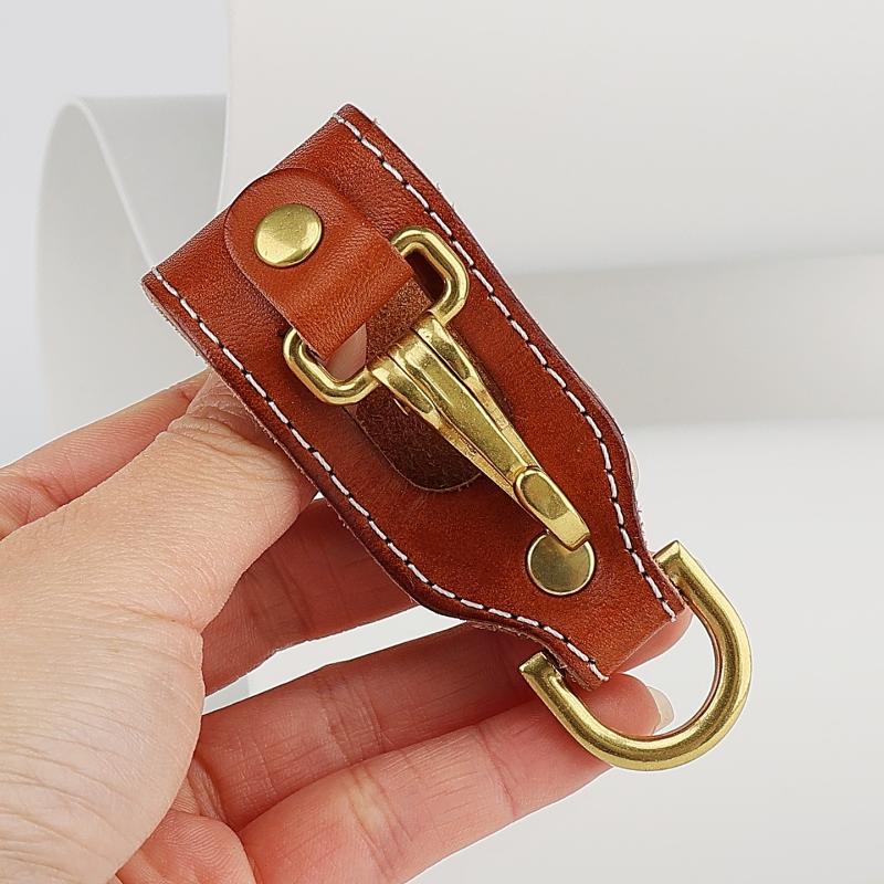 Leather Work For Car - Portachiavi da Cintura in Vera Pelle