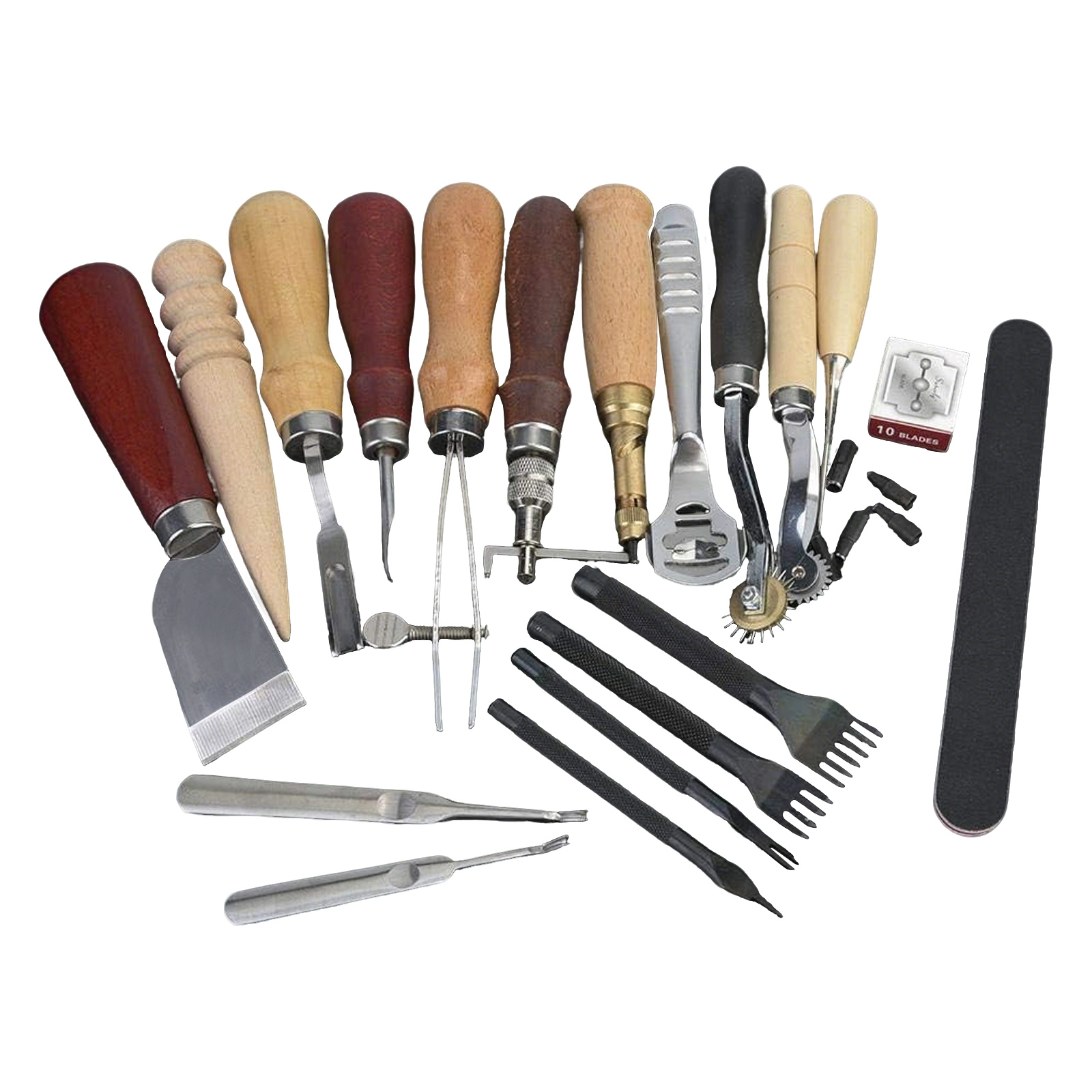 Beginner Leatherwork Kit - Set di Utensili per Lavorazione Pelle,