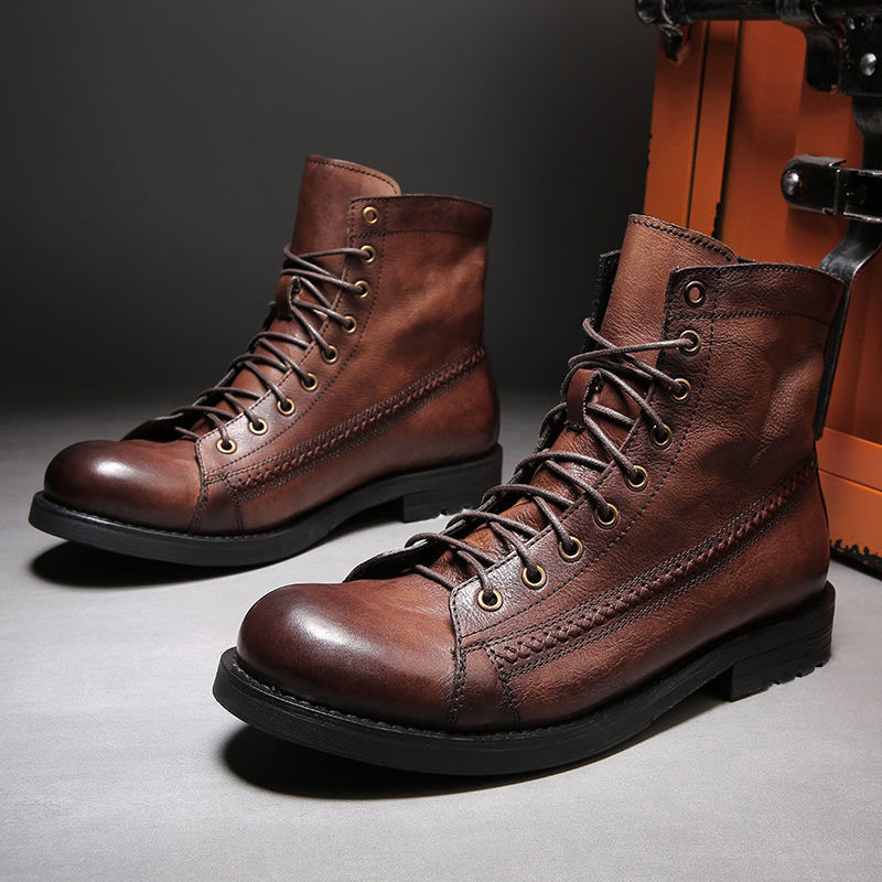 Leather Work Fabric - Stivali alla Caviglia da Uomo Classici