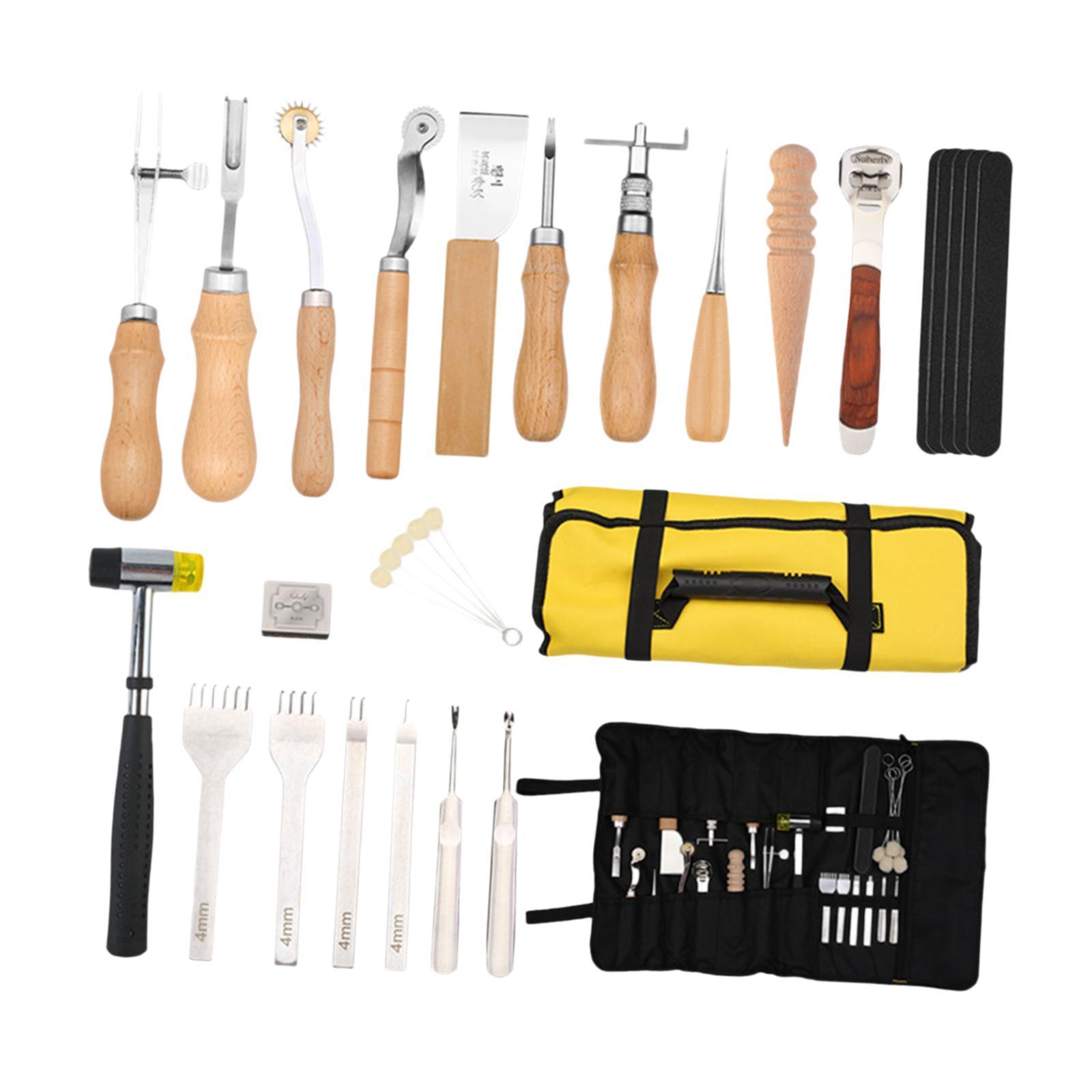 Beginner Leatherwork Kit - Kit di Attrezzi per Lavorazione Pelle