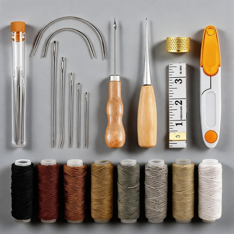 Beginner Leatherwork Kit - Kit di Strumenti per Lavorazione Pelle,