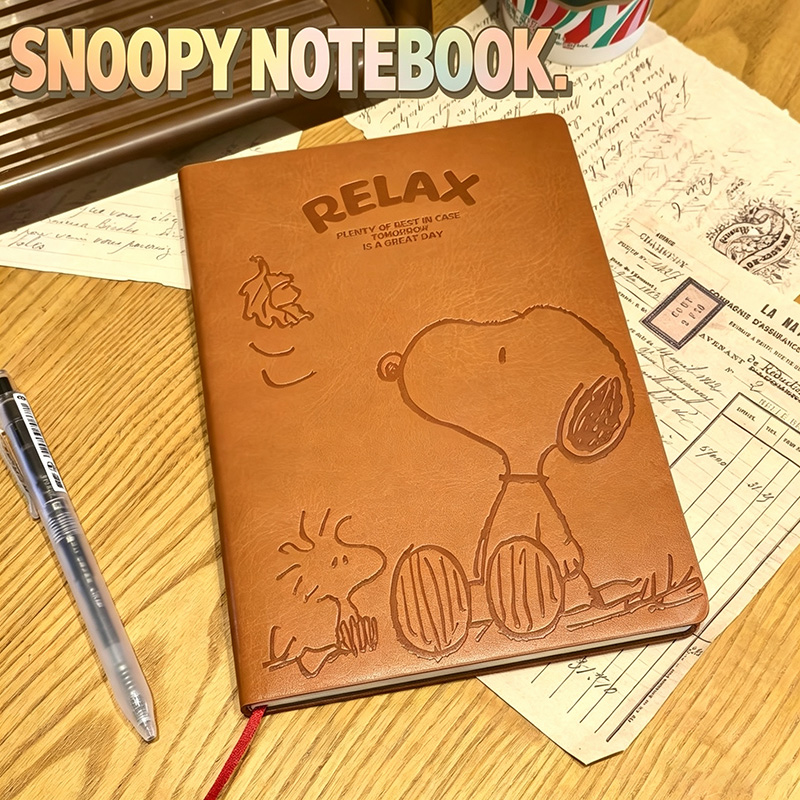 Leather Work Notepad - Taccuino in Pelle A5 Vintage Snoopy,