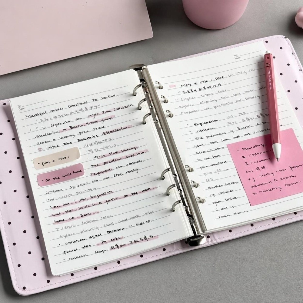 Quaderno ad anelli Ins Polka D - Leather Work Notepad recensione e prezzo