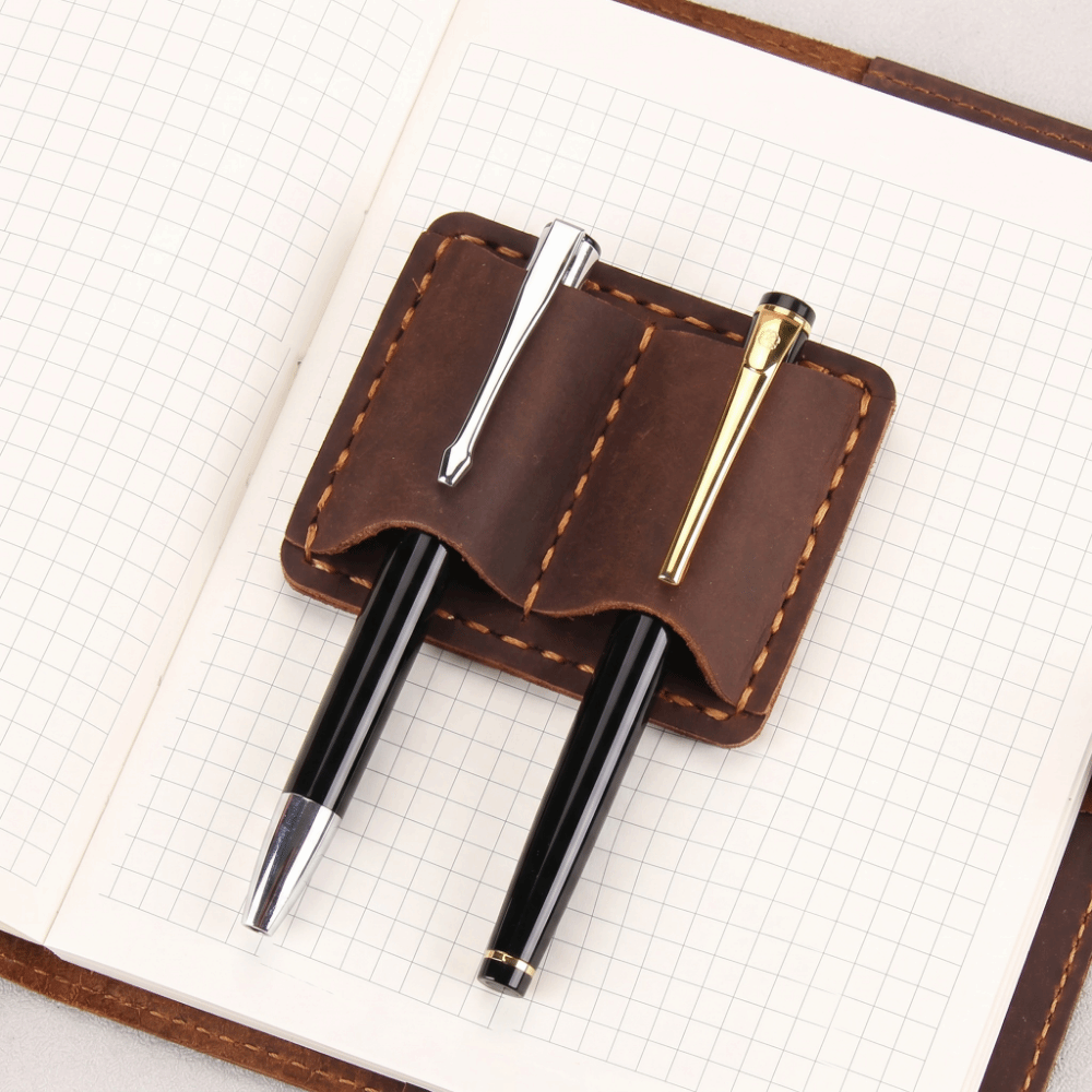 Portapenne Doppio in Pelle Vin - Leather Work Notepad recensione e prezzo